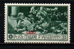 COLONIE ITALIANE - CASO - 1930 - FERRUCCI - 25 C. - MNH - Egeo (Caso)