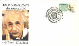 954  Albert Einstein: Timbre, Oblit. Temporaire + Env. Commemorative, 2000 - Einstein Pictorial Cancel. Nobel - Albert Einstein