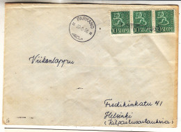 Finlande - Lettre De 1956 - Oblit Avec Griffe - Cachet De Parkano - - Brieven En Documenten