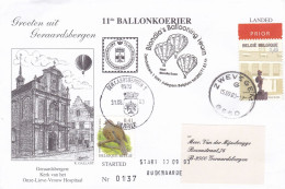 11 DE BALLONKOERIER GROETEN GERAARDSBERGEN HOSPITAAL ZWEVEGEM OUDENAARDE BLONDIA'S 0137( Envoie+grand Format) - Brieven En Documenten