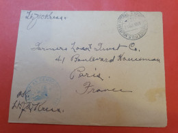 USA - Enveloppe D'Armée En Exprés Pour Paris En 1919 Avec Cachet De Censure - D 308 - Brieven En Documenten