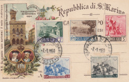 CARTONCINO CON FRANCOBOLLI SAN MARINO 1950 (RY2309 - Gebruikt