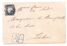 Portugal, 1854, # 2, Vizeu-Lisboa - Lettres & Documents