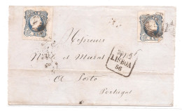Portugal, 1856, # 12, Lisboa-Porto - Brieven En Documenten