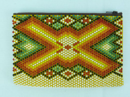 Vintage Purse Colored Plastic Beads Wallet #2204 - Sonstige & Ohne Zuordnung