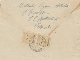 LETTERA 1944 2X25 ALLIED MILITARY POSTAGE TIMBRO RAGUSA MODICA (RY4285 - Anglo-american Occ.: Sicily