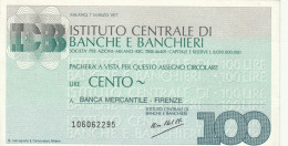 MINIASSEGNO ICBB 100 B.MERCANTILE -FDS (RY5077 - [10] Chèques