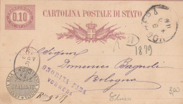 INTERO POSTALE 1879 C.10 DI STATO TIMBRO VOGHERA (RY4021 - Entiers Postaux