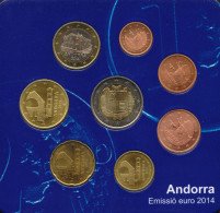 Andorra. Set Euros Año 2014. - Andorre