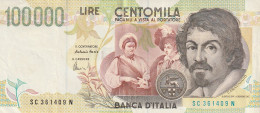 BANCONOTA ITALIA CARAVAGGIO L.100000 EF (RY7586 - 100.000 Lire