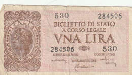 BANCONOTA BIGLIETTO DI STATO ITALIA 1 LIRA VF (RY7363 - Italia – 1 Lira