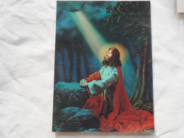 3d 3 D Lenticular Postcard Stereo Religion  Prayer TOPPAN  Japan  A 228 - Stereoscopische Kaarten