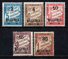 Alexandrie  - 1922 - Tb Taxe De France Surch- T 1 à 5  - Neufs * - MLH - Unused Stamps