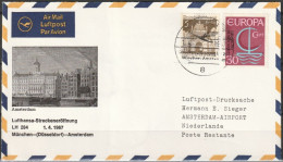 BRD Flugpost / Erstflug LH284 Viscount 814 München - Amsterdam 1.4.1967 Ankunftstempel 1.4.67 ( FP 326) - Premiers Vols