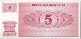 SLOVENIE - 5 Tolar 1990 UNC - Slovénie