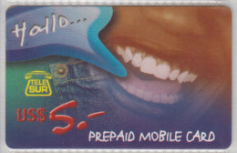 SURINAM TELESUR PREPAID MOBILE CARD HALLO - Suriname