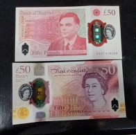Great Britain 50 Pounds 2020 ND 2021 P 397 Queen Elizabeth II Turing Polymer UNC - 20 Pounds