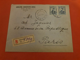 Roumanie - Enveloppe Commerciale De Galatz En Recommandé Pour Paris En 1912 - D 313 - Storia Postale