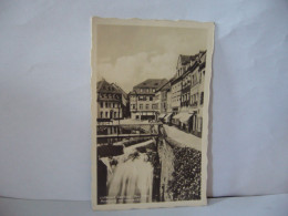 LUFTKURORT SAARBURG BEZ TRIER MARKPLATZ MIT WASSERFALF RHENANIE PALATINAT CPA 1936 - Saarburg