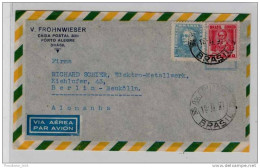 Lettera Busta Brasile-Brasil-letter- Cover - Briefe- Posta Aerea Anni '50 (of '50s)-Air Mail-to Berlin - Posta Aerea