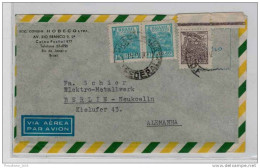 Lettera Busta Brasile-Brasil-letter- Cover - Briefe- Posta Aerea Anni '50 (of '50s)-Air Mail-to Berlin - Posta Aerea