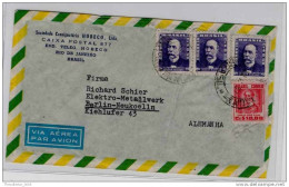 Lettera Busta Brasile-Brasil-letter- Cover - Briefe- Posta Aerea Anni '50 (of '50s)-Air Mail-to Berlin - Posta Aerea