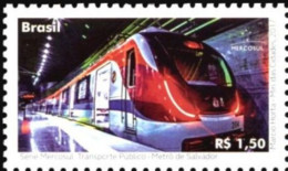 Brazil Brasilien Brésil 2017 Subway Train Railways Stamp MNH - Neufs