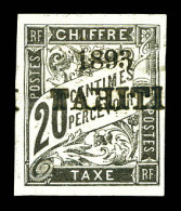 Taxe N°21, 20c Noir. TTB (certificat)  Qualité: *  Cote: 750 Euros - Unused Stamps