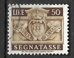 SAN MARINO - 1945 - SEGNATASSE LIRE 50 -  USAT0 ( YVERT TX 78- MICHEL 80 - SS80) - Postage Due