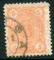 FINLAND 1882  5 P. Salmon Perforated 12½ Used. Michel 13Byb - Usados