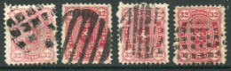 FINLAND 1875 32 P. Perforated 11 Used With Cork Or Wooden Cancellers (4).  Michel 18 Ax-y - Usados