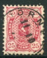 FINLAND 187p 25 P. Perforated 11 Used  Michel 17 Ay - Oblitérés