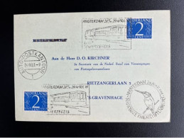 NETHERLANDS 1961 POSTCARD AMSTERDAM TO 'S GRAVENHAGE 24-04-1961 NEDERLAND AUTOPOSTKANTOOR - Covers & Documents