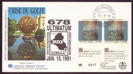 Nations-Unies, Enveloppe Du 15 Janvier 1991 à Genève " Crise Du Golfe " - Andere & Zonder Classificatie