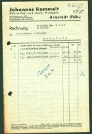 Arnstadt Thüringen 1954 Rechnung " Johannes Rammelt Nährmittel U Chemische Produkte " - Lebensmittel