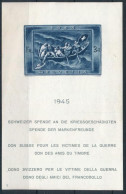 ** Svájc 1945 Háborús Segély Blokk MI 11 (Mi EUR 180.-) ( Gumihiba, Javított Gumi / Gum Disturbance, Repaired Gum) - Andere & Zonder Classificatie