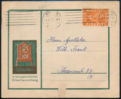 Deutsches Reich 1921 Müncheni Bútorreklámot Tartalmazó Kihajtható Levél, Ritka Reklám! - Other & Unclassified