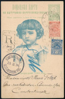 Bulgária 1896 Ajánlott Díjkiegészített Díjjegyes Levelezőlap Törökországba Küldve - Autres & Non Classés