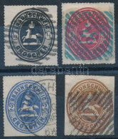 O Német államok - Braunschweig 1865 Mi 17-20 (Mi EUR 910.-) (2 Bélyeg Ollóval Vágva / 2 Stamps Cut With Scissors) - Autres & Non Classés