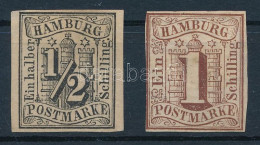 (*) Német államok - Hamburg 1859 Mi 1+2 (Mi EUR 140,-) - Altri & Non Classificati