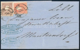 1859 5kr + 10kr I. Típus Levélen / Type I. On Cover "WARASDIN" - Autres & Non Classés