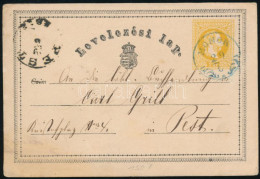 1870 2kr Díjjegyes Levelezőlap / PS-card, Kék / Blue "MONOR" (Gudlin 300 P) - Sonstige & Ohne Zuordnung
