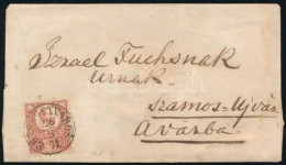 1871 Levél Réznyomat 5kr, Korai Felhasználás Levélen "ERZSÉBETVÁROS" - Autres & Non Classés