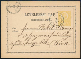 1871 2kr Díjjegyes Levelezőlap / PS-card "NAGY-TAPO(L)CSÁNY" - "WIEN" - Other & Unclassified