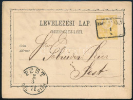 1871 2kr Díjjegyes Levelezőlap / PS-card "NAGY-KÁROLY" - "PEST DÉL-UTÁN" - Altri & Non Classificati