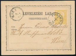 1871 2kr Díjjegyes Levelezőlap / PS-card "POZSONY VÁROS" - "WIEN" - Altri & Non Classificati