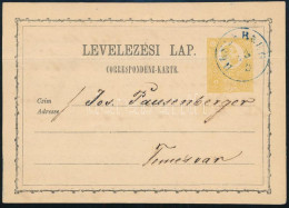 ~1872 2kr Díjjegyes Levelezőlap / PS-card Kék / Blue "RUSZKBERG" - Temesvár - Altri & Non Classificati