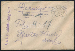 1917 Tábori Posta Levél / Field Post Cover "K.u.K. Korsptelephonabteilg No. 23" + "FP 428" - Other & Unclassified