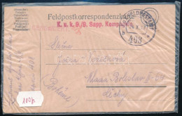 1917 Tábori Posta Levelezőlap "K.u.k. 9/9 Sapp. Kompagnie" + "FP 408 B" - Other & Unclassified