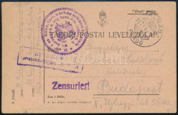 1917 Tábori Posta Levelezőlap "K.u.k. Militärzensur / Kolozsvár" Cenzúrabélyegzéssel Málnás Fürdőről Budapestre Küldve - Autres & Non Classés